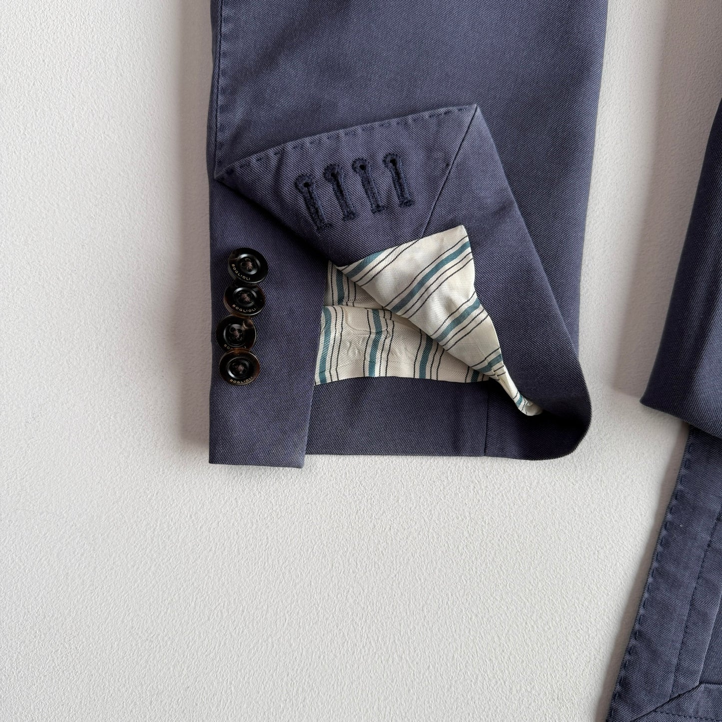 Boglioli (52 IT) Wool Hopsack Unstructured Slate Blue K Jacket