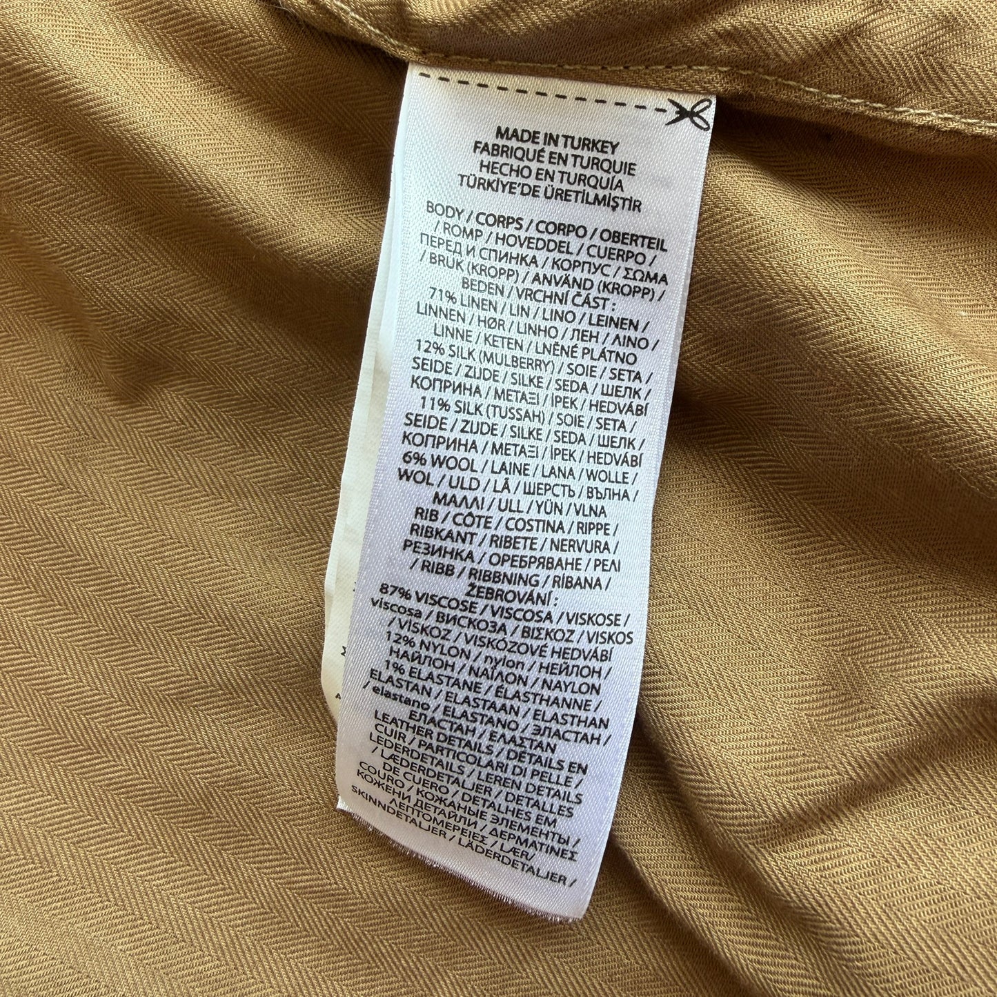Polo Ralph Lauren (XL) Linen/Silk/Wool Tweed Beige Bomber-Style Jacket