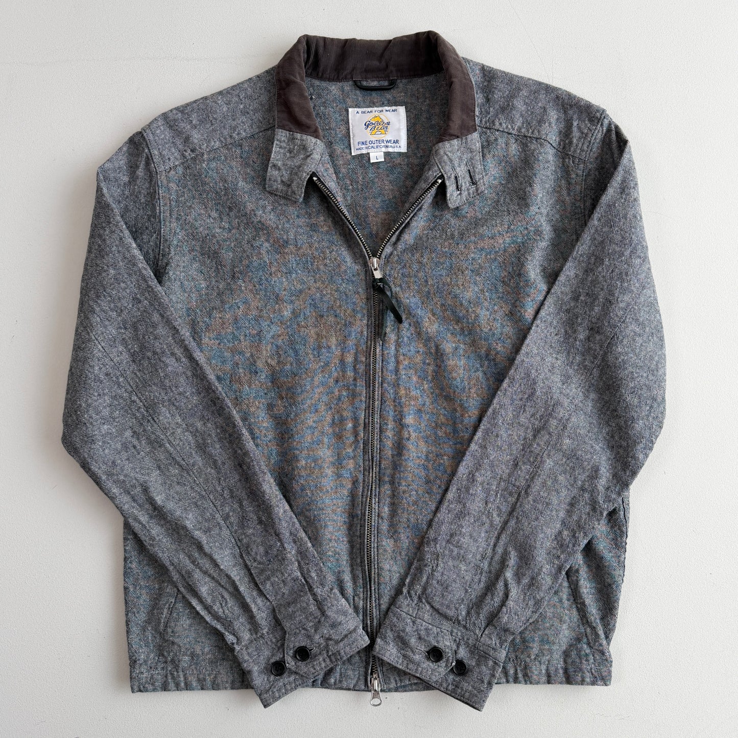 Golden Bear (L) Linen/Cotton Slub/Flecked Corduroy Collar Jacket