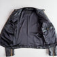 Dolce & Gabbana (48IT / M) Black Leather Brass Zipper Cafe Racer Jacket