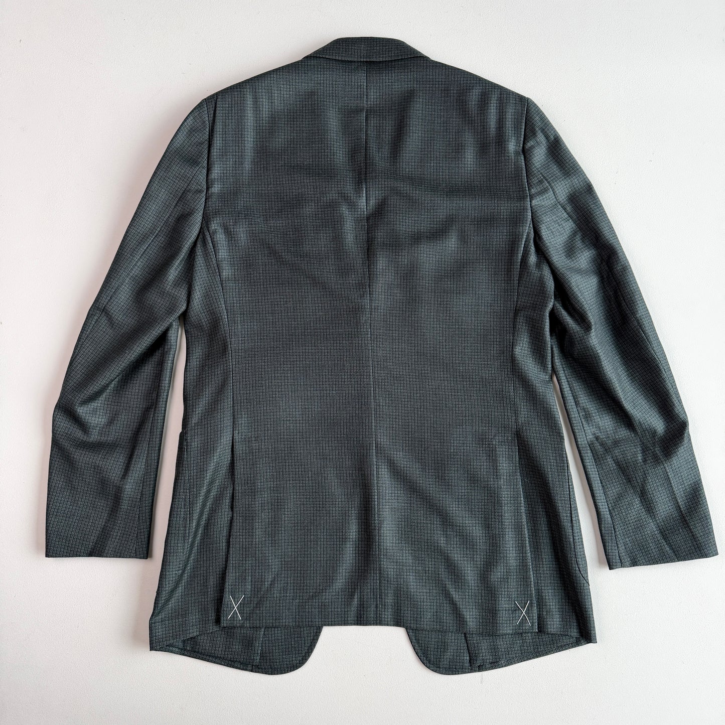 NWOT Ermenegildo (54L IT) Summer Weight Green Wool Hopsack Manhattan Sport Coat