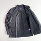 Ralph Lauren Purple Label (L) Skived Lamb Leather Midnight Blue Overshirt
