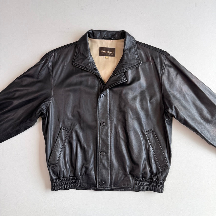 Paul Stuart (M) Glove Soft Off-Black Leather Jacket