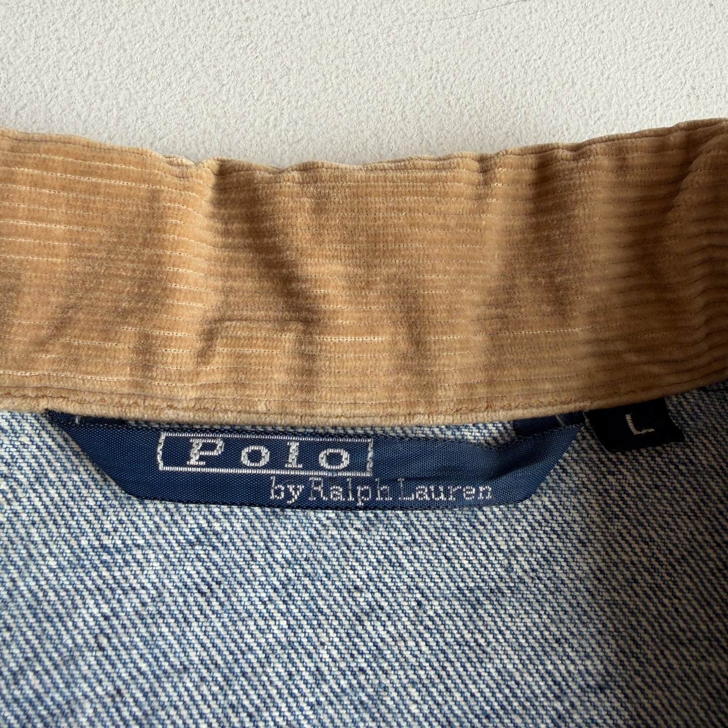 VNTG Polo Ralph Lauren (L) 80s Western Denim Side-Tab Trucker Jacket