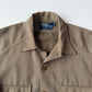 VNTG Polo Ralph Lauren (L) 100% Wool Whipcord Olive Military WWII Shirt