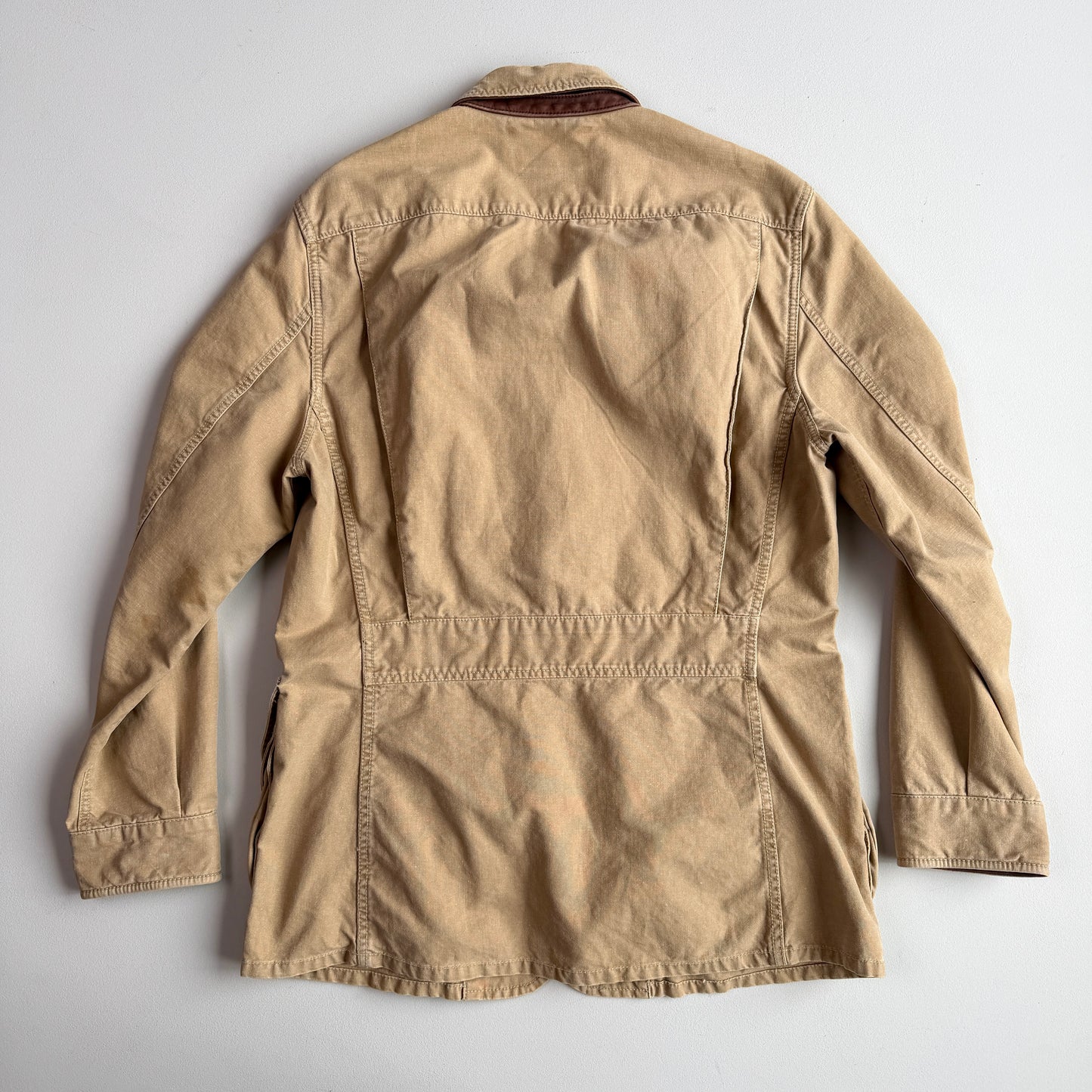 Polo Ralph Lauren (M) Half-Norfolk Leather-Trim Canvas Field Jacket