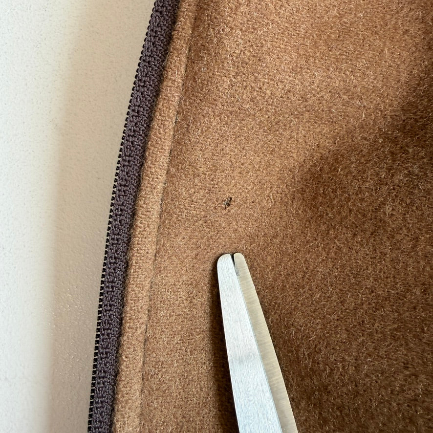 VNTG Burberry (XL) Tweed Melange Wool Raglan Sleeve Bomber Jacket