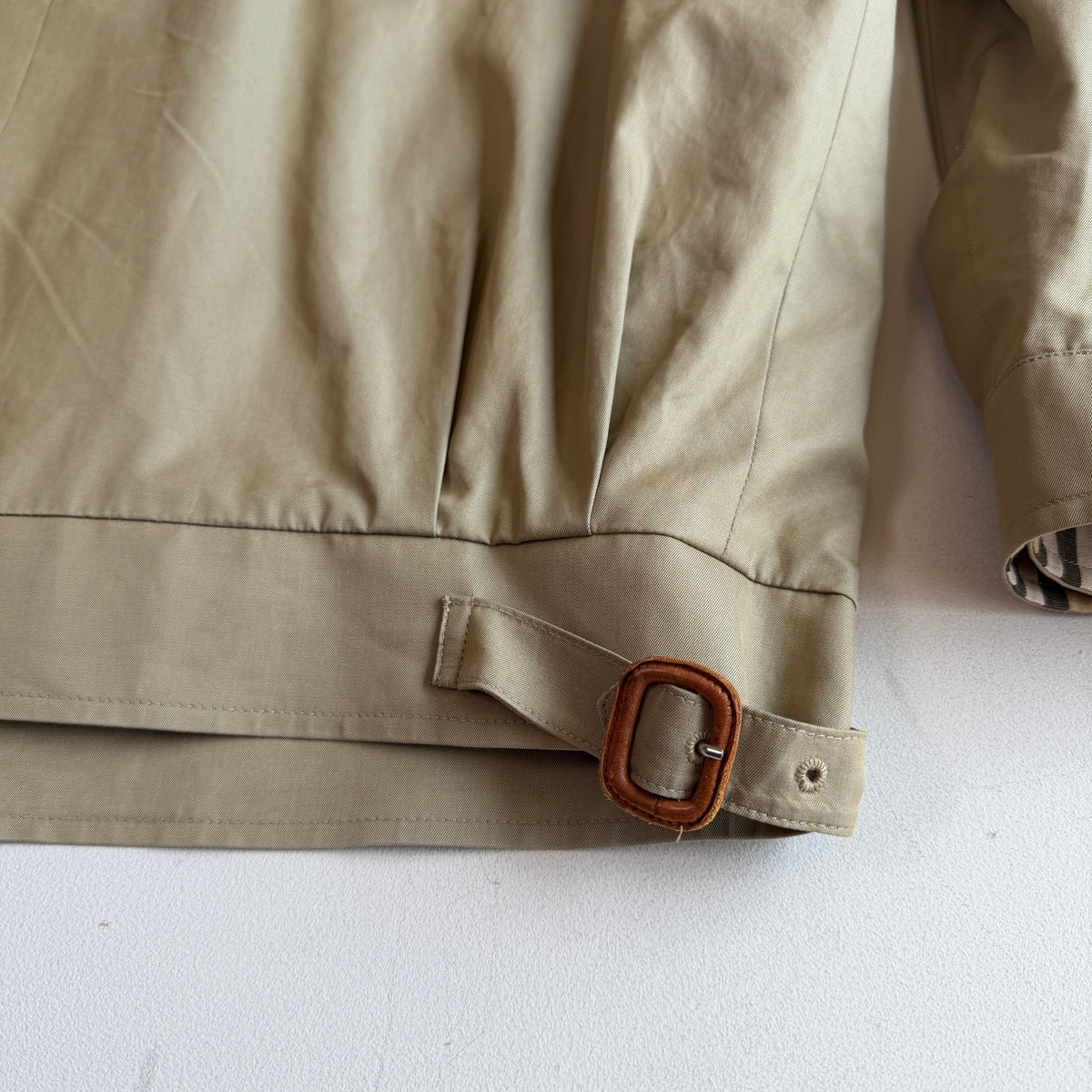 VNTG Burberry (54 / XL) Cotton Gabardine Zip Harrington Jacket