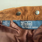 Polo Ralph Lauren (32x30) Suede Leather Cargo Motorcycle Tawny Brown Pants