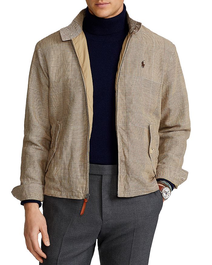 NWT Polo Ralph Lauren (XL) Linen Blend Glen Plaid Lined Lightweight Jacket