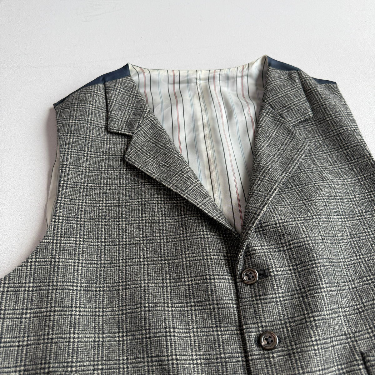 VNTG Polo Ralph Lauren (42R - 34x30) Wool Flannel Glen Check Three-Piece Suit