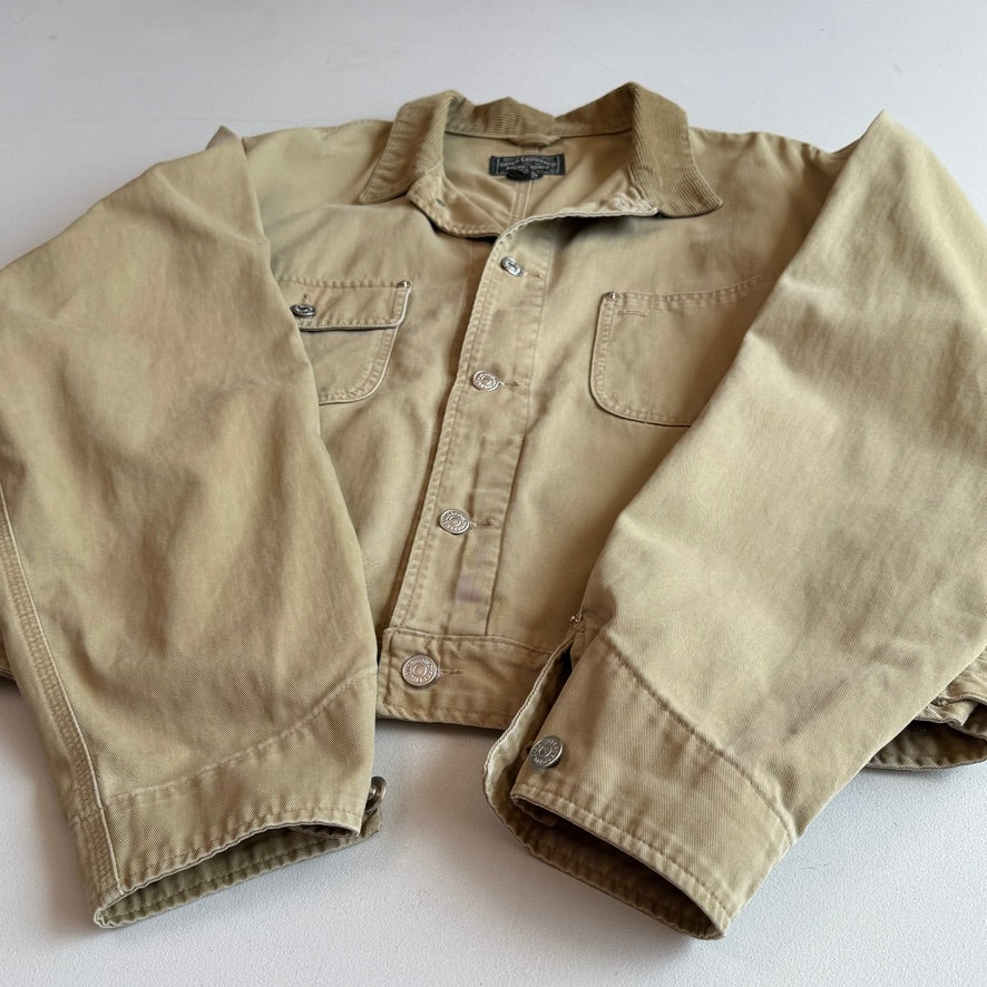 VNTG Ralph Lauren Polo Country (L) Desert Tan Cotton Twill Trucker Jacket