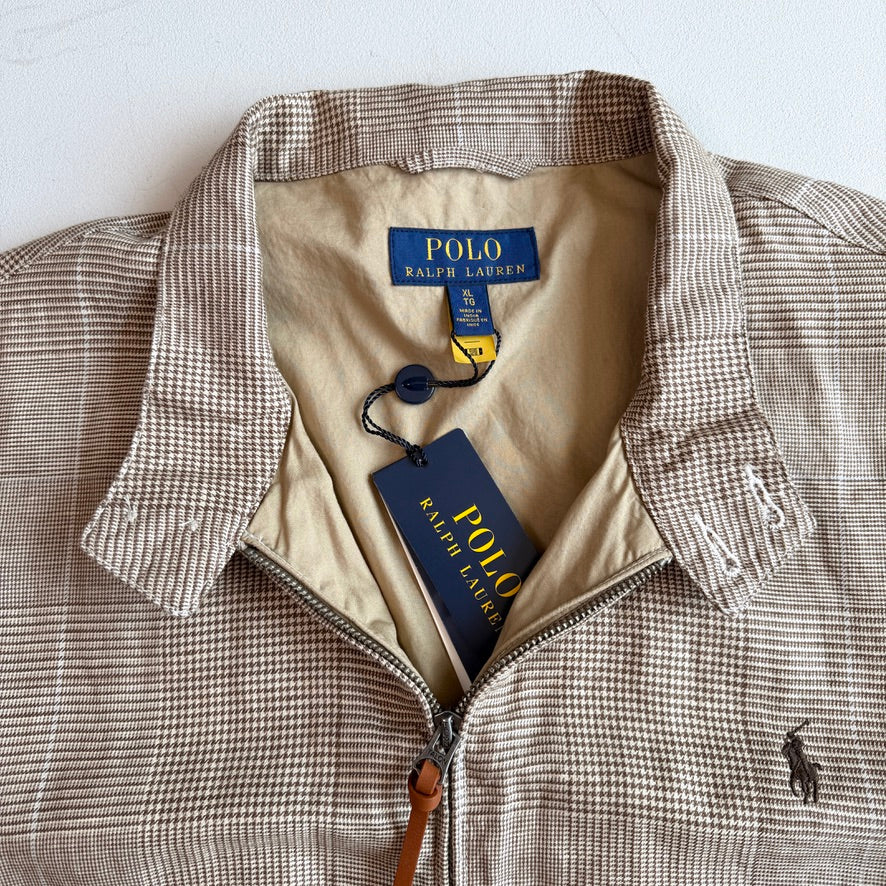 NWT Polo Ralph Lauren (XL) Linen Blend Glen Plaid Lined Lightweight Jacket