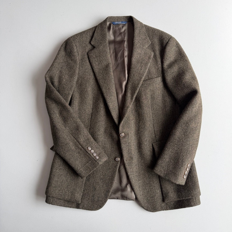 VNTG Polo Ralph Lauren (42R / 42L) Full Canvas Tweed Wool Sports Coat