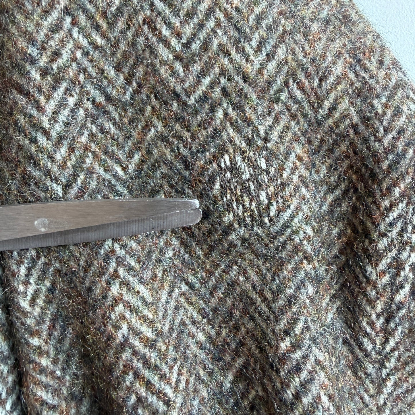 VNTG Burberry (46R) Tweed Wool Raglan Sleeve Brown Jacket