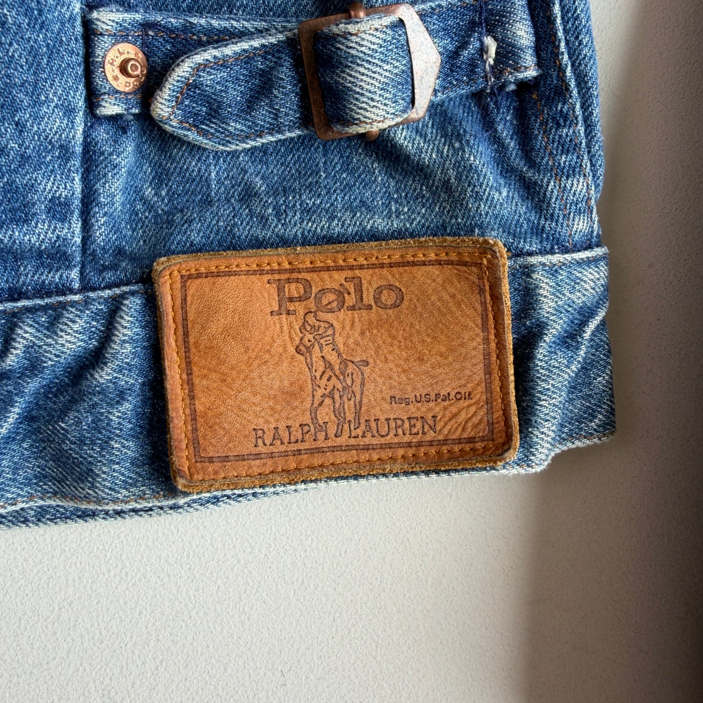 VNTG Polo Ralph Lauren (L) 80s Western Denim Side-Tab Trucker Jacket