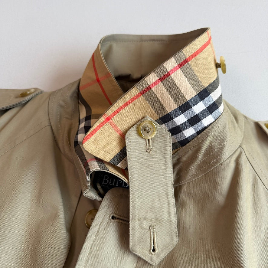 VNTG Burberry (54 / XL) Cotton Gabardine Zip Harrington Jacket