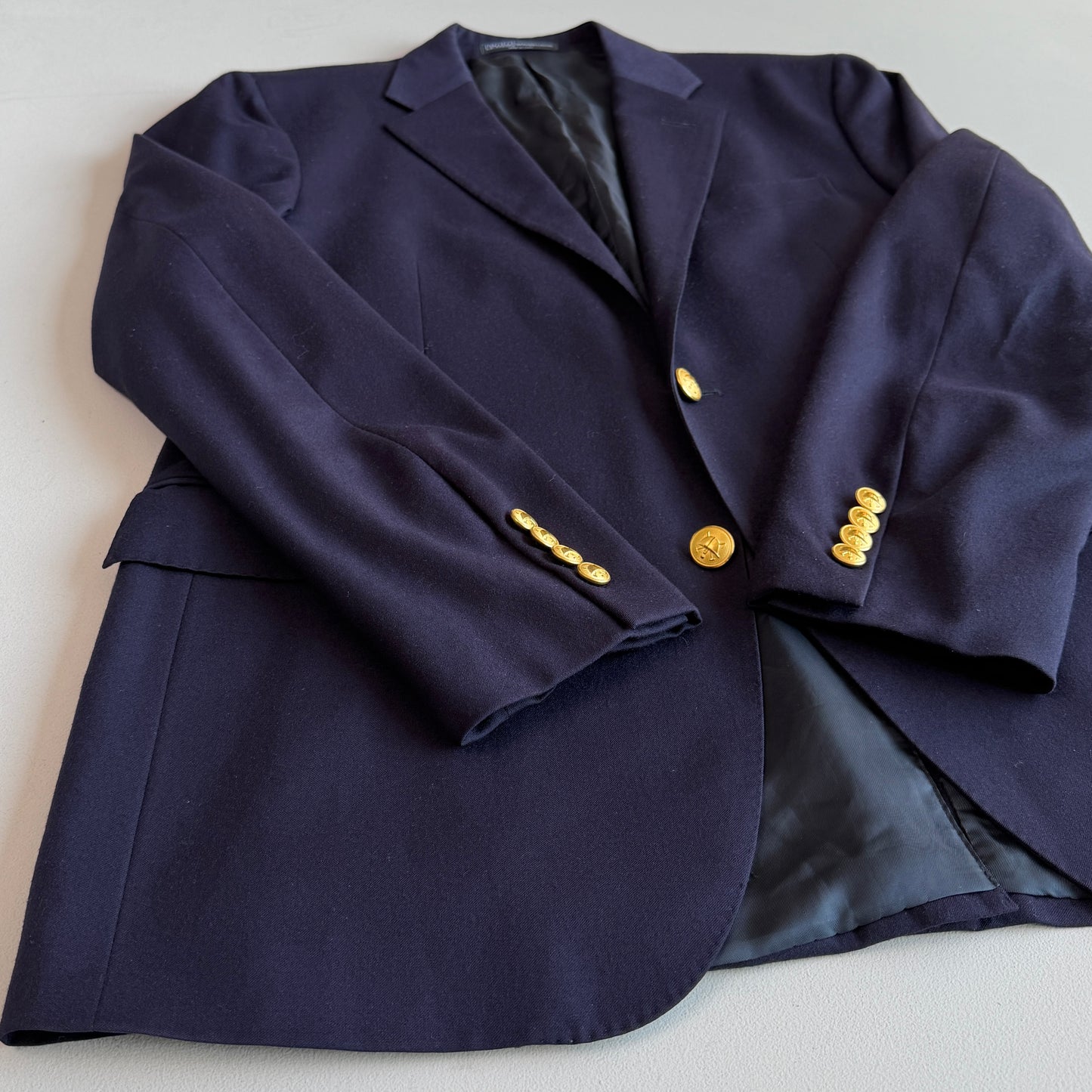 Polo Ralph Lauren (41R) Navy Blue Saxony Wool Blazer Sports Coat