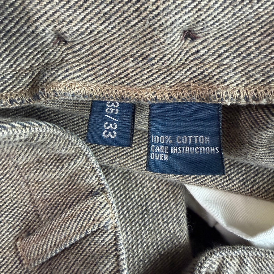 VNTG Polo Ralph Lauren (36x33) Taupe Cotton Twill Cargo Utility Pants