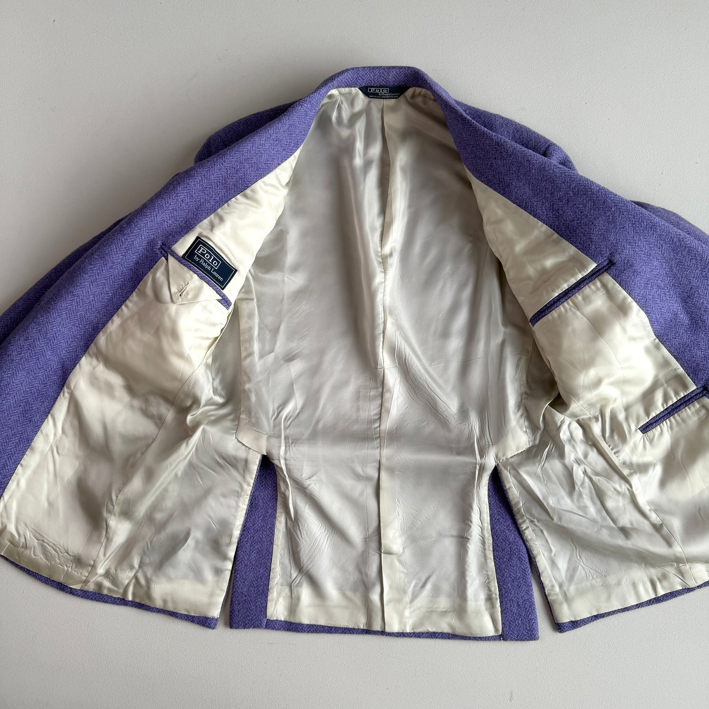 VNTG Polo Ralph Lauren (42S / 42R) Lavender 100% Wool Tweed Sport Coat