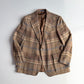 Polo Ralph Lauren (46L) Wool/Alpaca Tweed Blue/Purple Overcheck Sport Coat