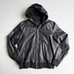 rag & bone (L) Glove Soft Lamb Leather Hooded Black Jacket