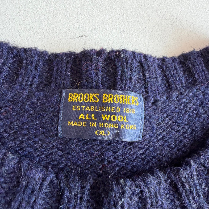 VNTG Brooks Brothers (XL) Wool Rugby Stripe Knit Sweater