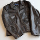 MINT! Polo Ralph Lauren (L) Bronze Leather Horizontal Zip Motorcycle Jacket