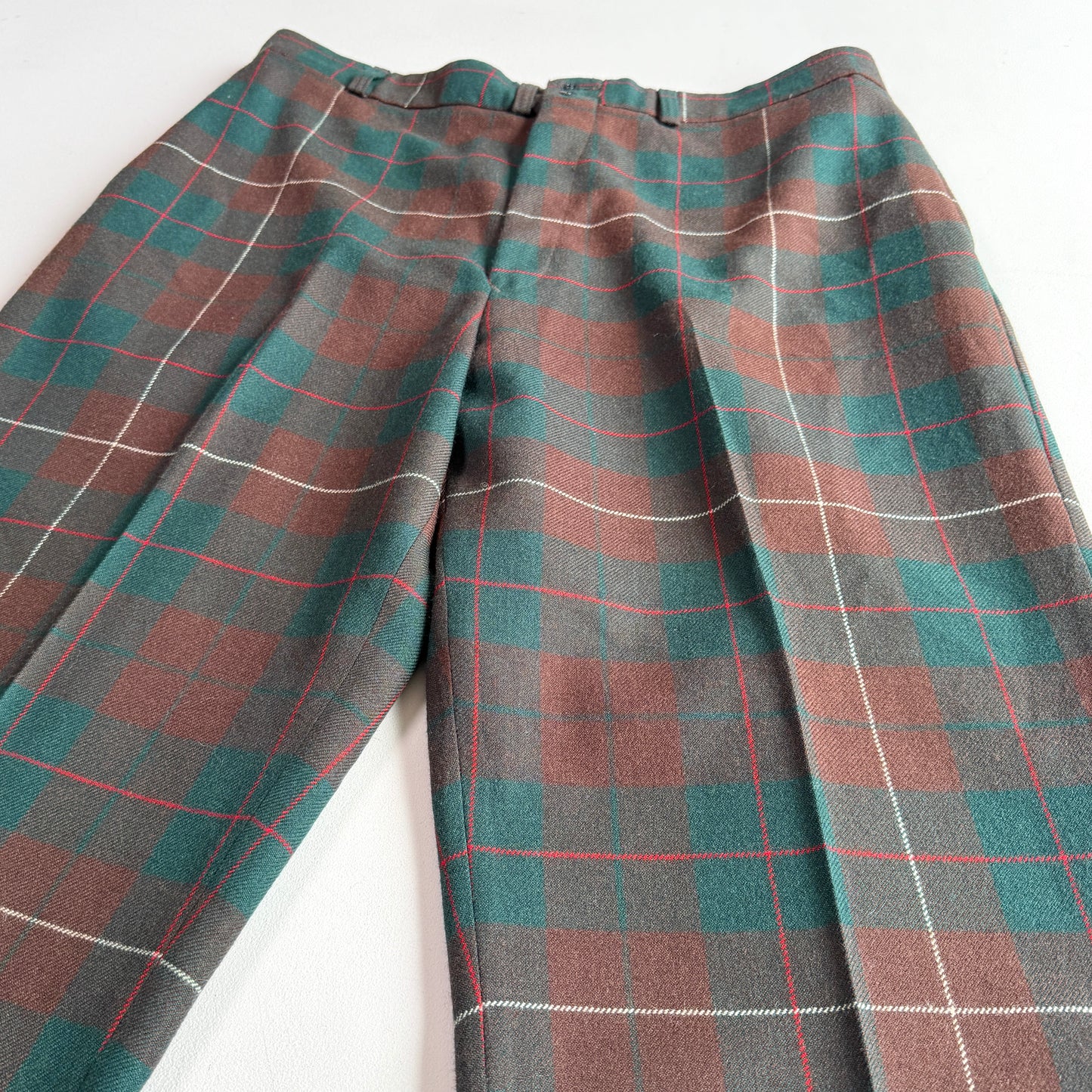VNTG RRL Ralph Lauren (38x32) Wool Flannel Tartan Plain Trouser Pants