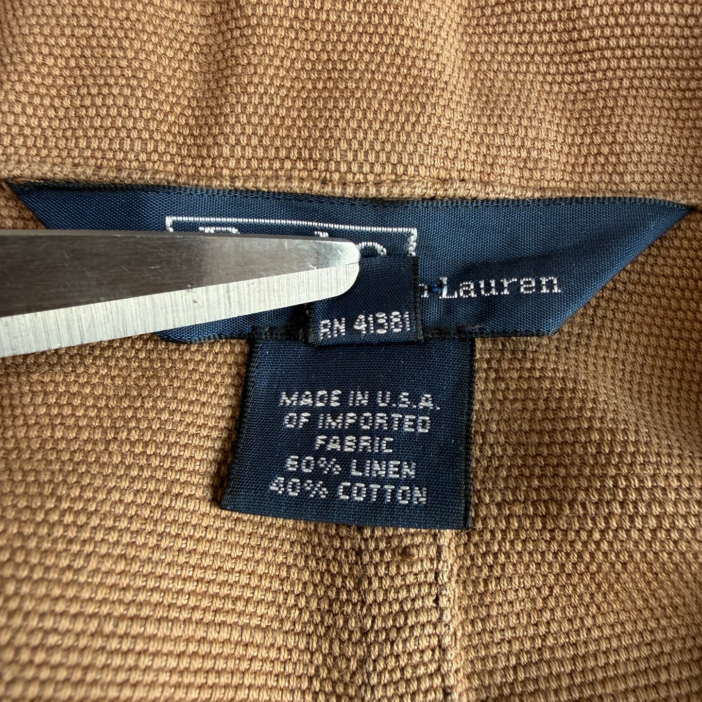 VNTG Polo Ralph Lauren (M) RARE Linen Cotton Canvas Chore Coat