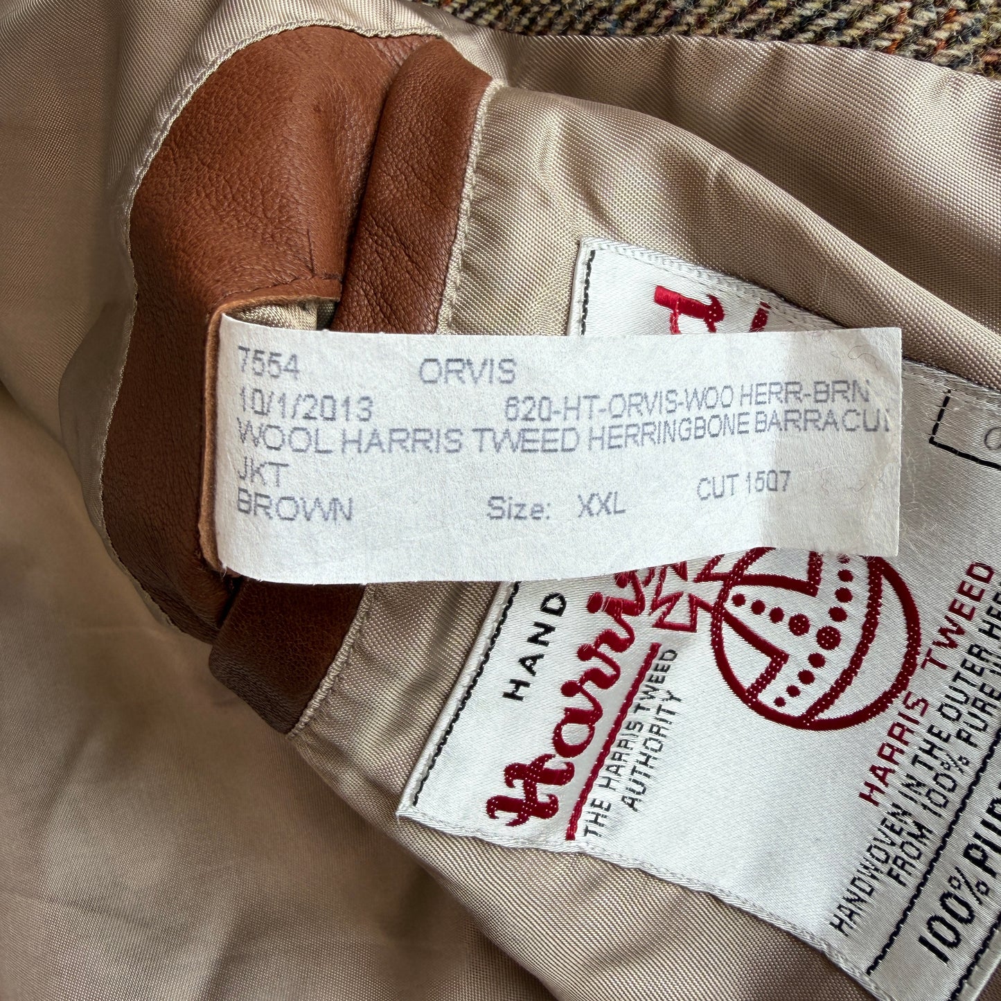 Golden Bear (2XL) Harris Tweed Wool Raglan Western Yoke Jacket
