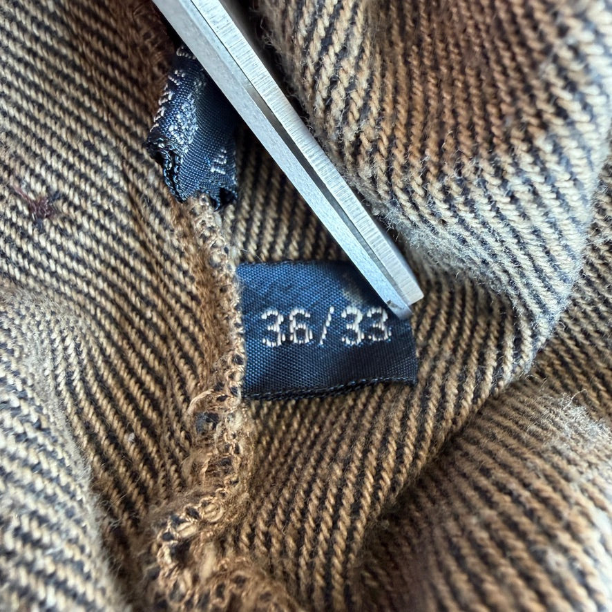 VNTG Polo Ralph Lauren (36x33) Taupe Cotton Twill Cargo Utility Pants