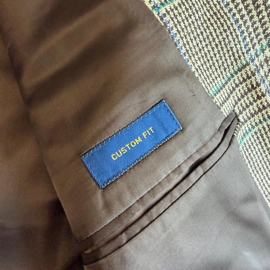 NWOT Polo Ralph Lauren (38R Custom Fit) 100% Silk Glen Plaid/Prince of Wales Sport Coat