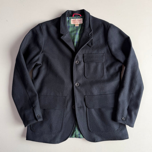 Filson (XL) Half-Norfolk Wool Cotton Lined Blue Sport Coat