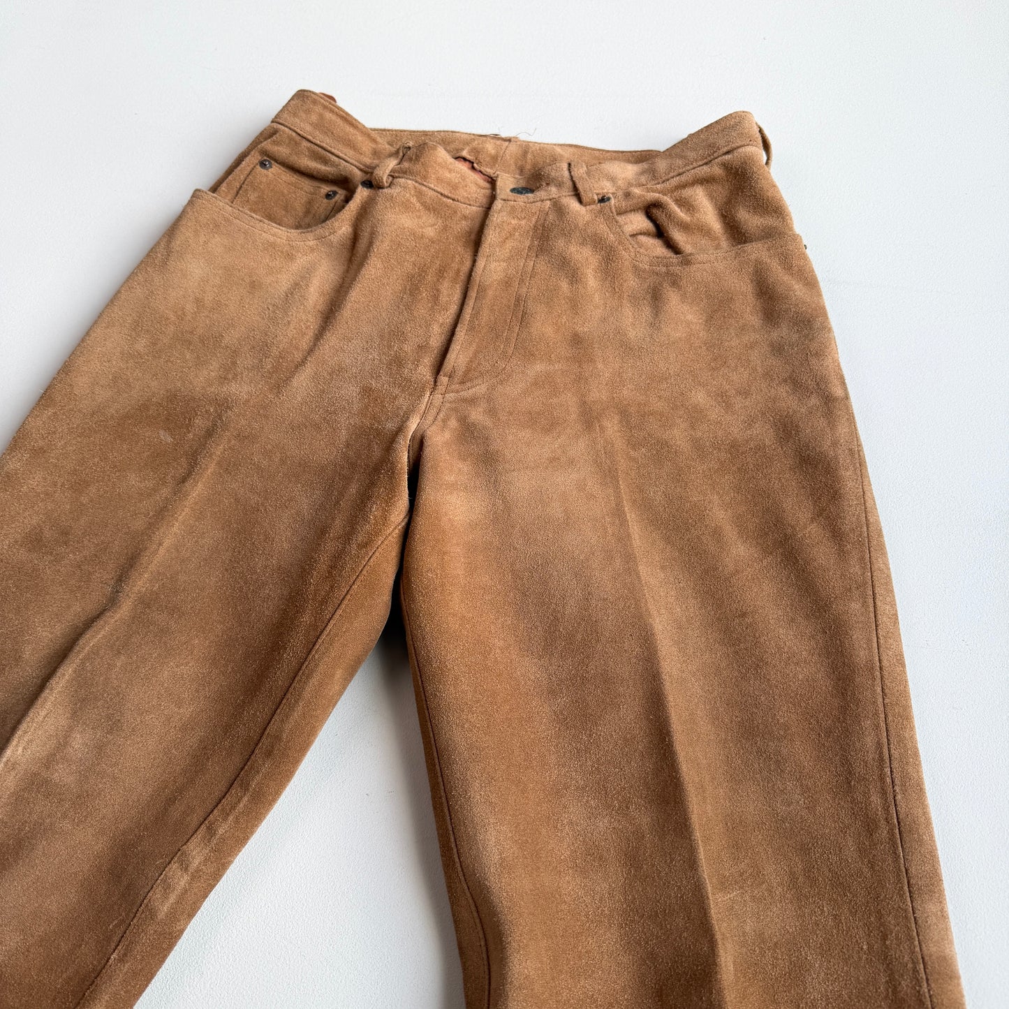 VNTG Polo Ralph Lauren (31/32 x 31) Suede Leather Western Lined Pants