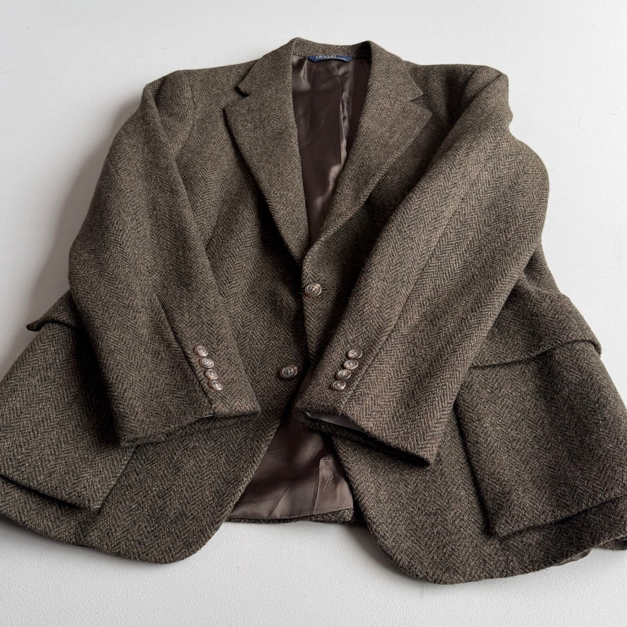 VNTG Polo Ralph Lauren (42R / 42L) Full Canvas Tweed Wool Sports Coat