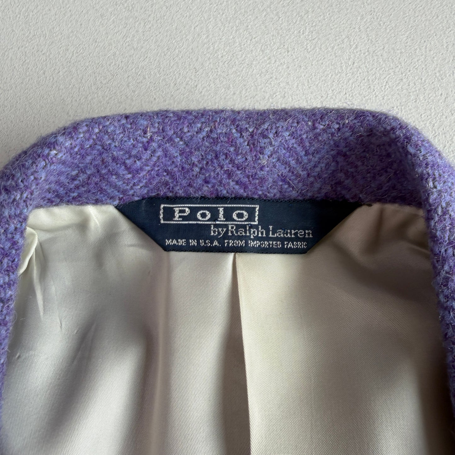 VNTG Polo Ralph Lauren (42S / 42R) Lavender 100% Wool Tweed Sport Coat