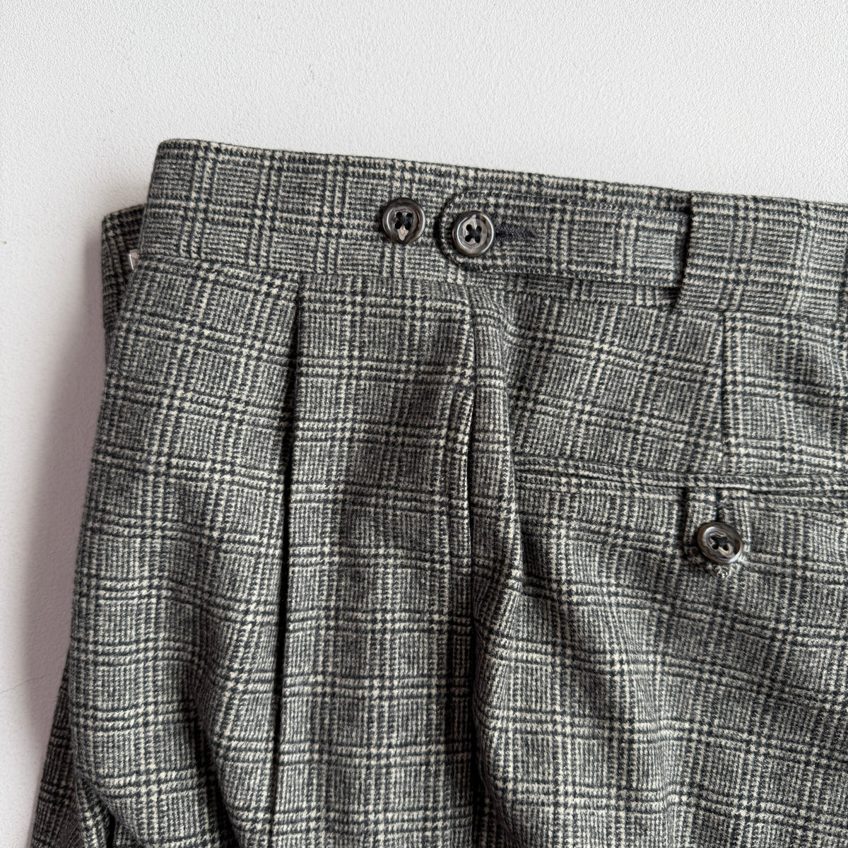 VNTG Polo Ralph Lauren (42R - 34x30) Wool Flannel Glen Check Three-Piece Suit