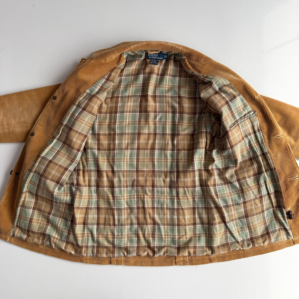 Polo Ralph Lauren (S) Norfolk Corduroy Belted Tan Coat Jacket