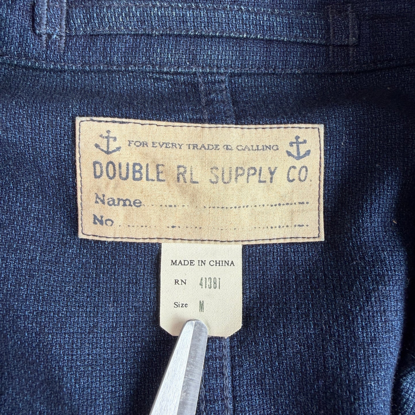 RRL Ralph Lauren (M) Indigo Dyed Cotton Naval Sport Chore Coat