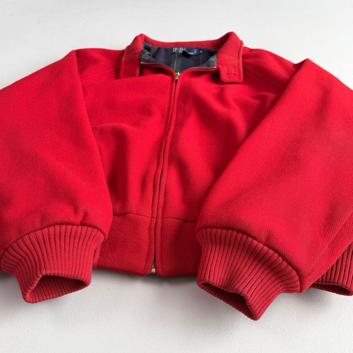 VNTG Polo Ralph Lauren (XL) Fire Engine Red Wool Raglan Sleeve Jacket