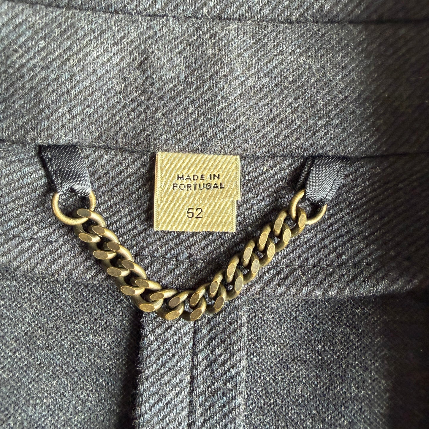 Burberry (52IT) Cotton Blend Lightly Structured Blue Sports Jacket