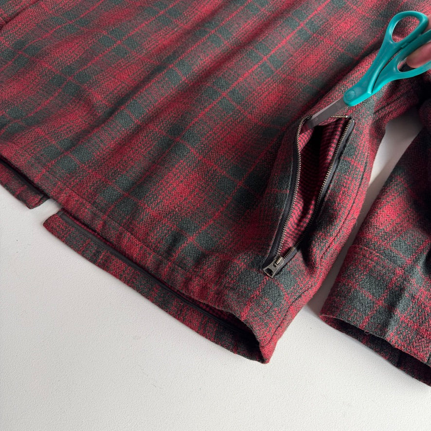 VNTG RRL Ralph Lauren (L) Wool Red/Green Plaid Hunting Field Coat