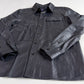 Ralph Lauren Purple Label (L) Skived Lamb Leather Midnight Blue Overshirt