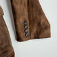 Polo Ralph Lauren (46R) Half-Norfolk Reverse Suede Leather Brown Sport Coat