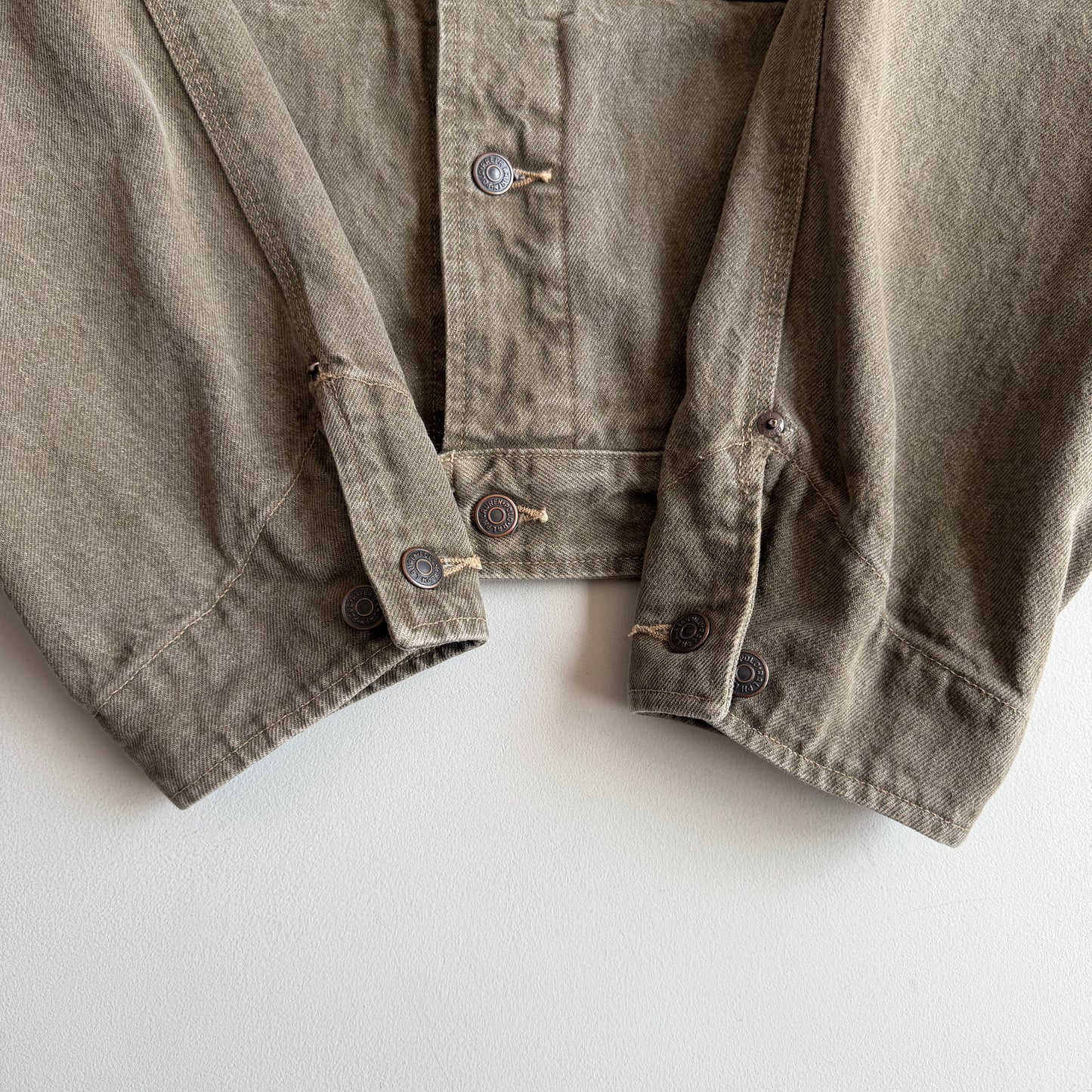 VNTG Polo Ralph Lauren (XL) Sage Green Denim Western Trucker Jacket