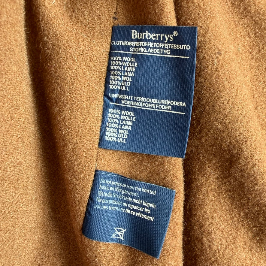 VNTG Burberry (46R) Tweed Wool Raglan Sleeve Brown Jacket