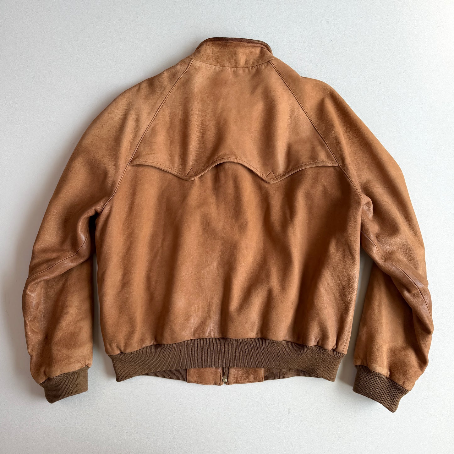 VNTG Polo Ralph Lauren (L / XL) Faded Raglan Leather Brown Jacket