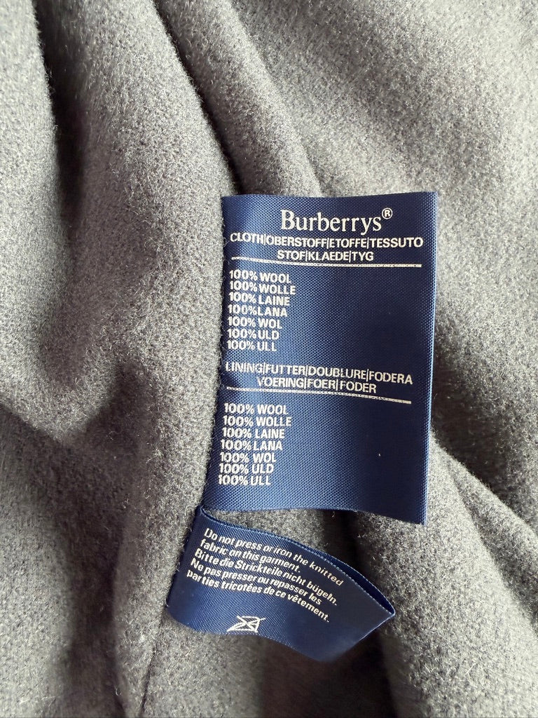 VNTG Burberry (36 / M) Tweed Wool Gray Raglan Sleeve Jacket