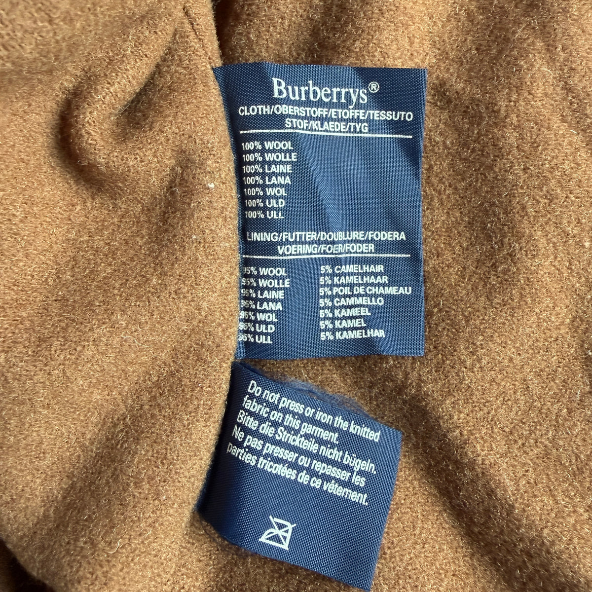 VNTG Burberry (XL) Tweed Melange Wool Raglan Sleeve Bomber Jacket